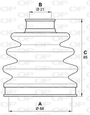 OPEN PARTS Комплект пылника, приводной вал SJK7242.00